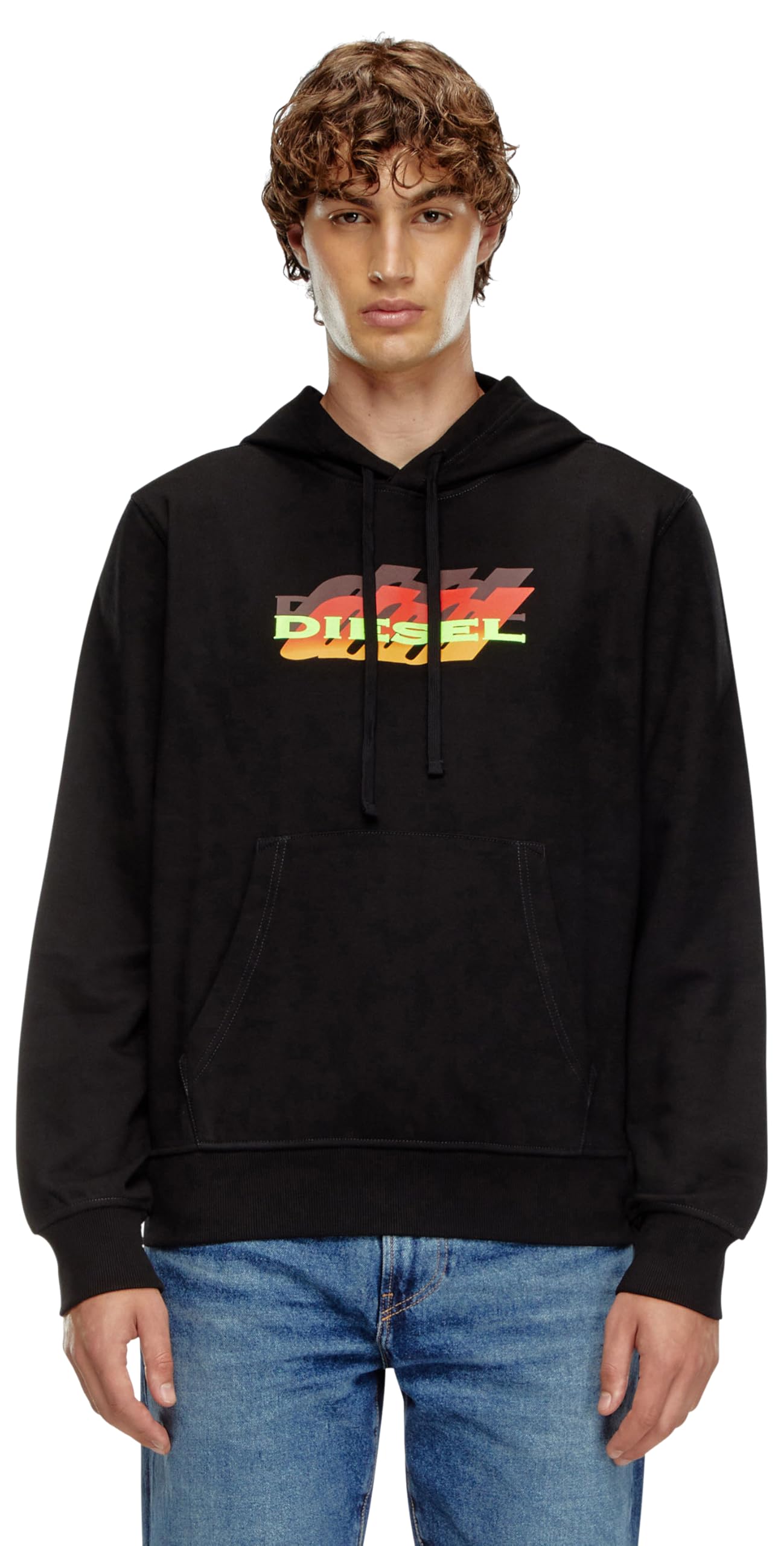 Diesel_S-GINN-HOOD-K41 FELPA_SWEATSHIRT_Black_L Große Größen