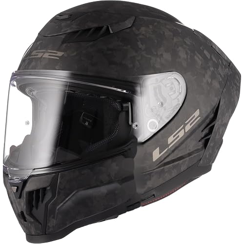 LS2 Helmets Dragon Carbon Full Face Motorcycle Helmet W/ SunShield