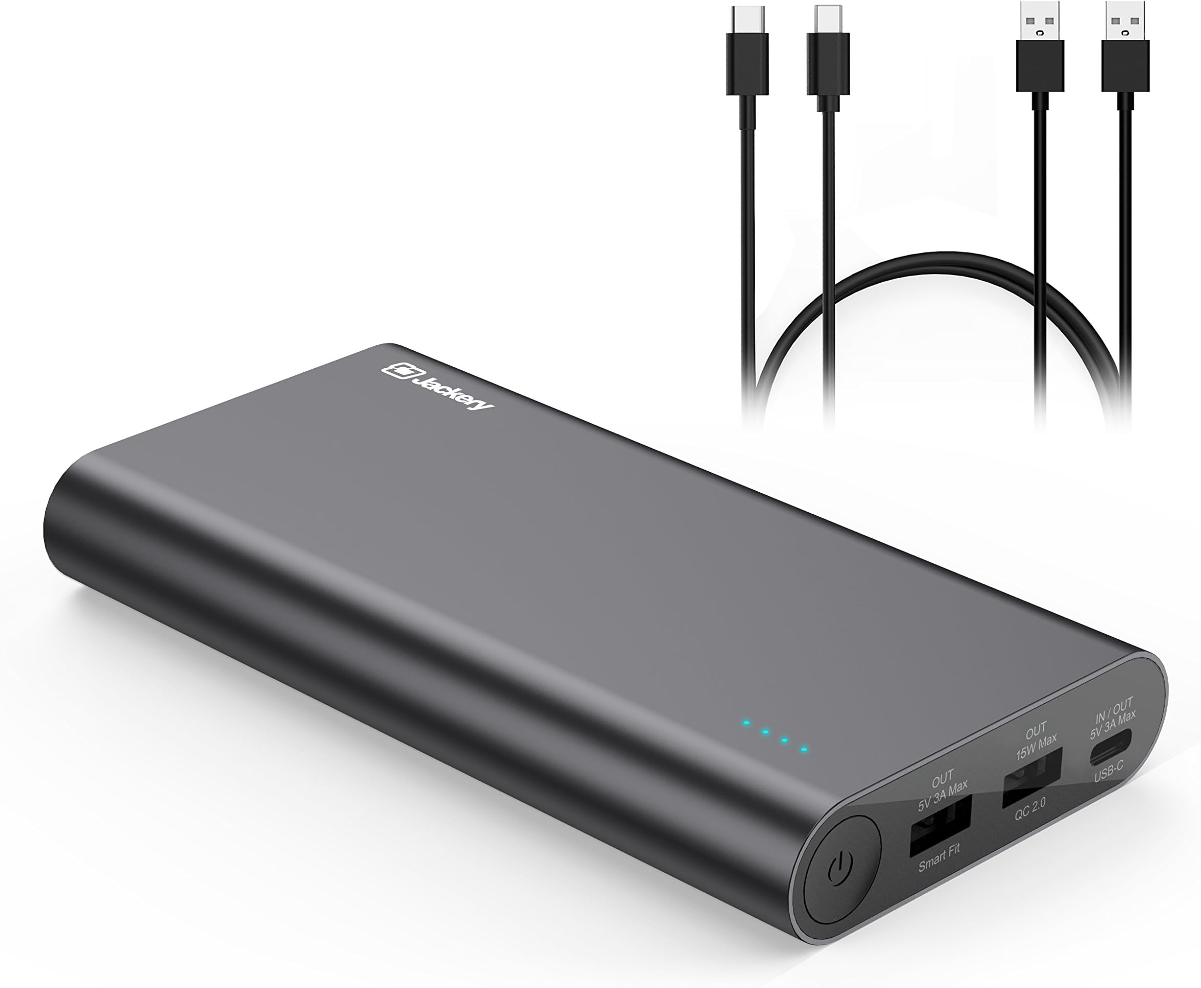 USB C Portable Charger, Jackery Titan S 20100mAh 30W Total Output QC2.0 Qualcomm Quick Charge External Battery, Type-C Port for Nintendo Switch, Macbook, Nexus, Samsung and More - Black