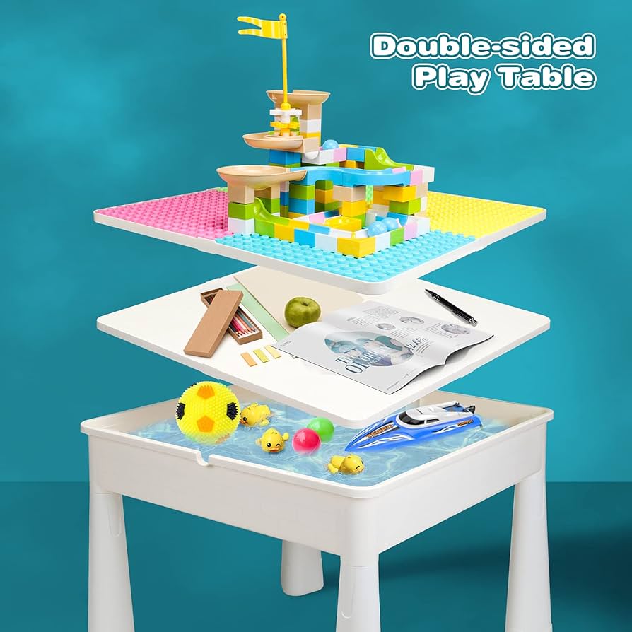 Amazon.com: GobiDex All-in-One Kids Table and Chairs Set
