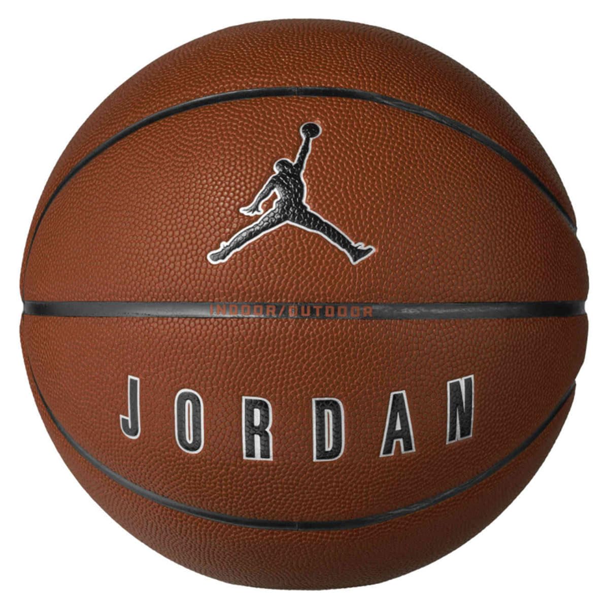 Nike Jordan Ultimate 2.0 Basketball 8P - Indoor Outdoor Basketball Ball - Performance Training Basketball - Delivered Deflated, Amber/Black/Metallic Silver/Black, 7