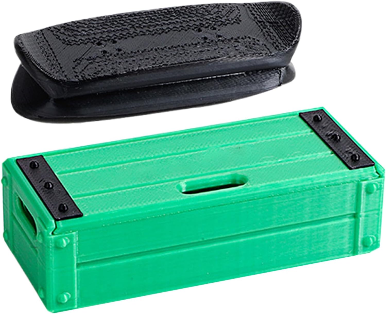 Magnetic Mini Fingerboard, 8 x 3.6 cm 3D Print Magnetic Mini Fingerboard, Finger Board Stress Relief with Storage Box, Magnetic Skateboard Fidget, Magnetic Mini Fingerboard for Family