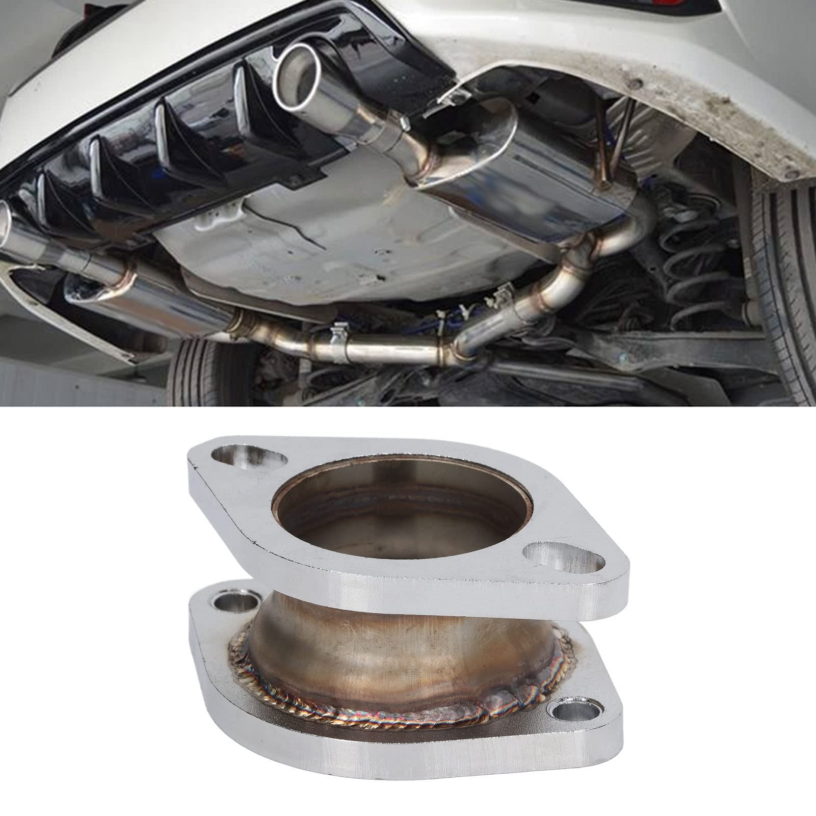 2,5 Zoll Bis 3 Zoll Auspuff-Verlängerungsflansch-Adapter, CNC-Bearbeitung aus Baustahl, für die Meisten Autos, Adapter, Auspuffrohr-Verlängerungsadapter, 2,5 Zoll Bis 3 Zoll