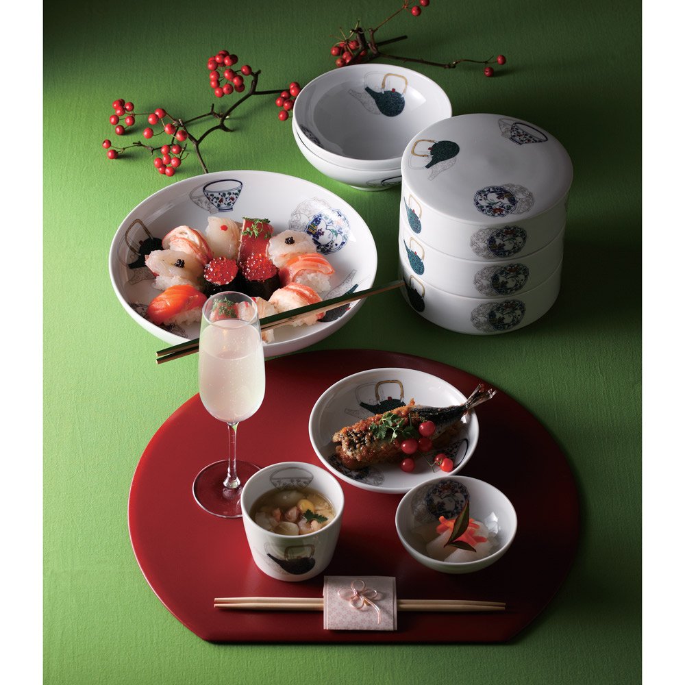 Amazon｜浜陶 うつわ紋様 三段重 11-07｜重箱 オンライン通販