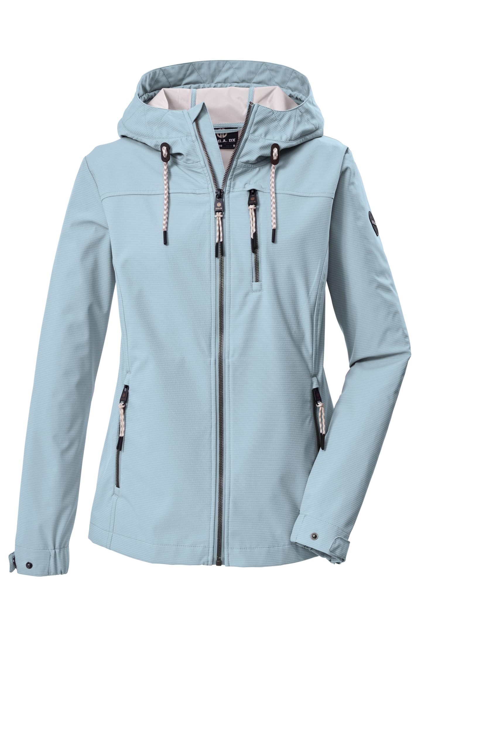 G.I.G.A. DX GS 111 WMN SFTSHLL JCKT Women's Softshell Outdoor Jacket with Hood, Bali Blue, 48, 44363-000
