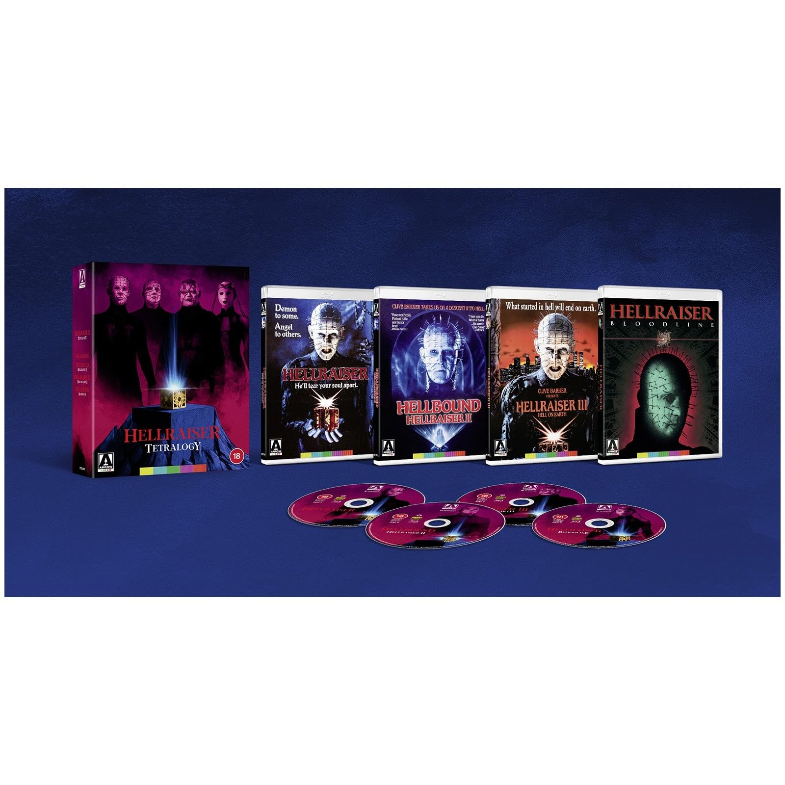 Hellraiser zestaw zasłon – 4 płyty do salonu, grafika, horror, 4 sztuki, poliester