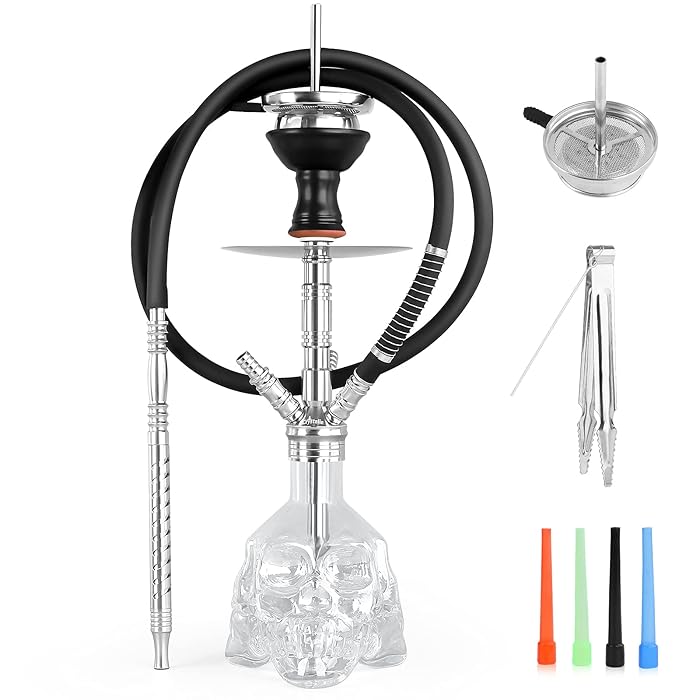 Buy Modern Hookah Set Crystal Glass Vase Base Stainless Steel Shisha