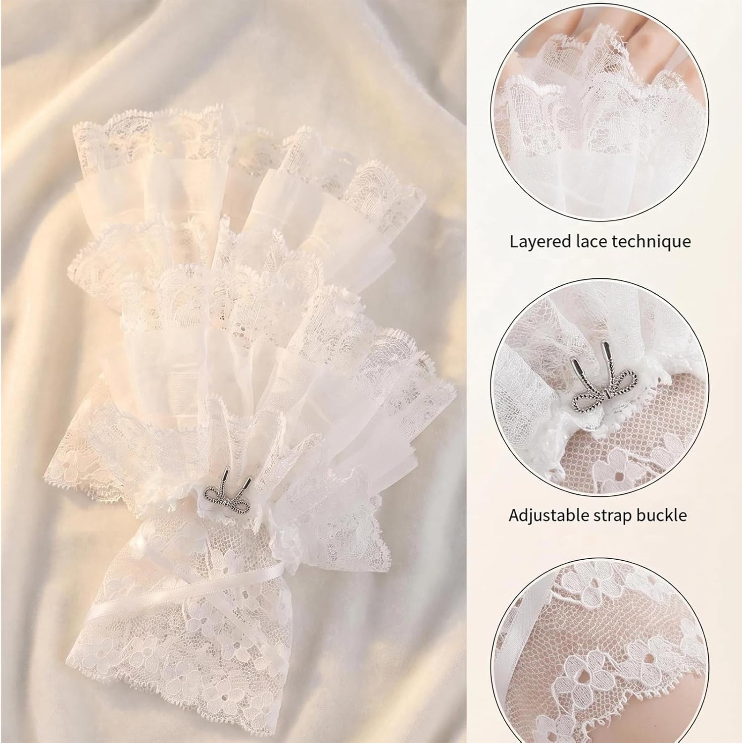Wrist Cuffs for Nails Photography Breathable Floral Fabric Elastic Cuffs Fashion Accessories Arm Sleeve Accessories