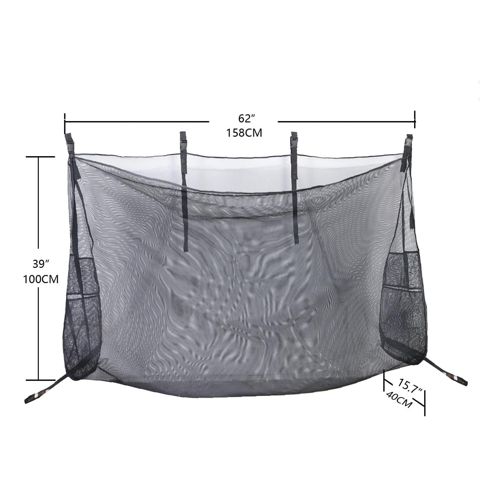 Grand Filet de Rangement Suspendu, Organisateur de Rangement pour Bouées de Piscine, Filet de Rangement pour Ballons de Basket-ball,
