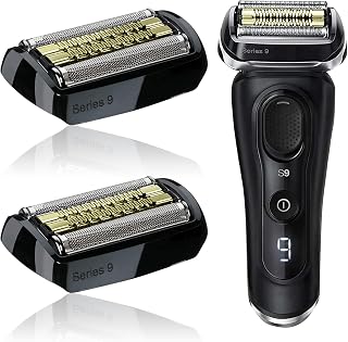 Paquete de 2 accesorios de repuesto para cabezal de afeitadora eléctrica 92B compatibles con maquinillas de afeitar eléctricas Braun Series 9 Pro y Series 9, (negro)