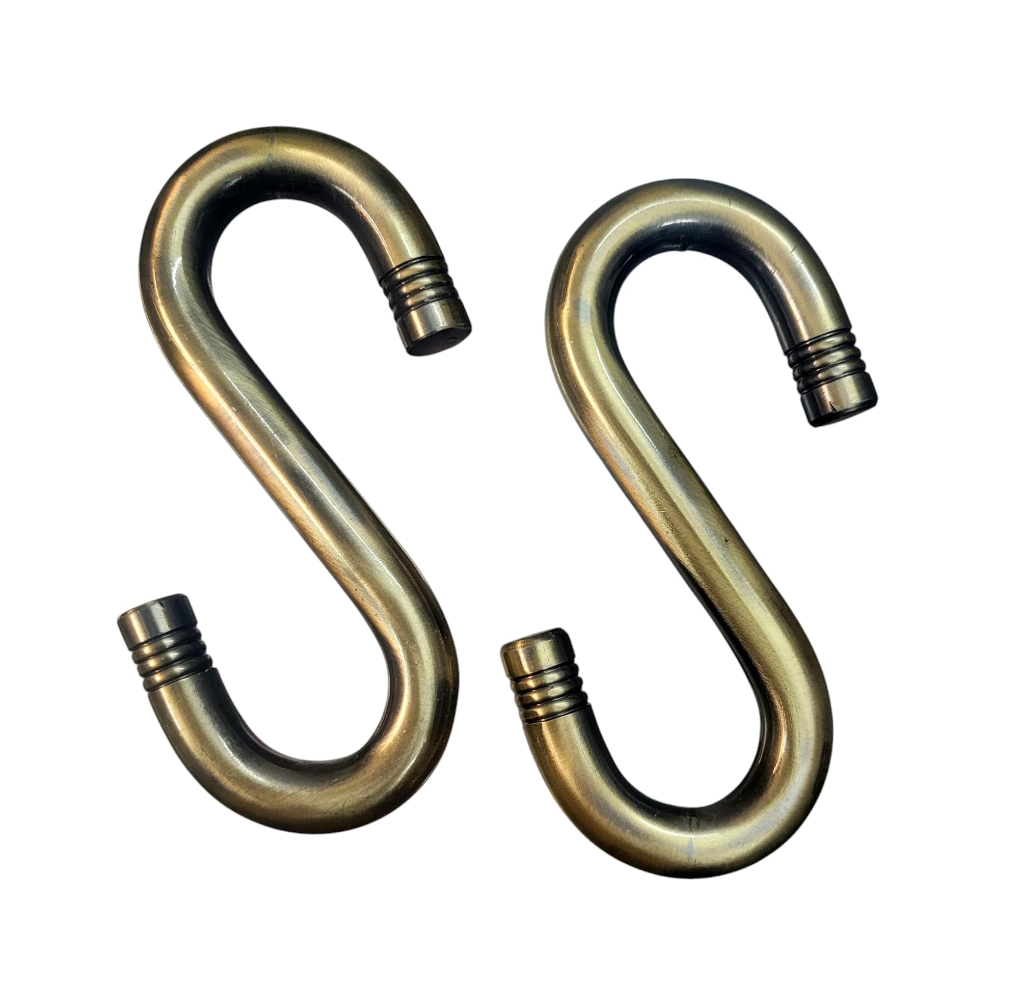 Nooks S-Shaped Metal Hooks for Swing and Jhula Fitting Hanging, Antique Bronze Finish, 2-Piece Set for All Kind of Indoor and Outdoor Swings-image-13