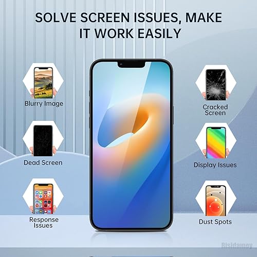 Miniatura 4 de para iPhone 13 Reemplazo de pantalla de 6.1 pulgadas con altavoz de oído Cable Flex Sensor de proximidad Pantalla LCD táctil digitalizador Asamblea
