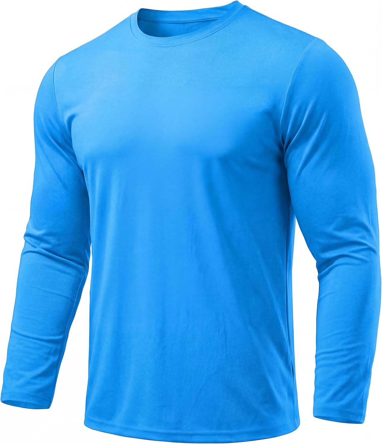 KEFITEVD Men's UPF 80+ Sun Protection Shirts UV SPF Long Sleeve Rash Guard Swim Fishing Running Quick Dry Lightweight