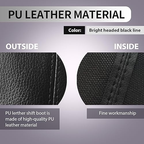 Miniatura 3 de 1 funda antipolvo para pomo de palanca de cambios de automóvil, 9.06 pulgadas, impermeable, de piel sintética, funda para botas de cambio,