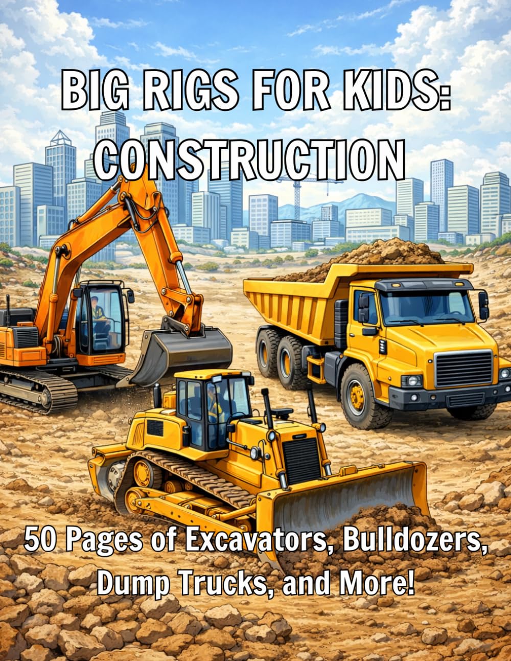 Big Rigs for Kids Coloring Book: Construction Equipment Edition