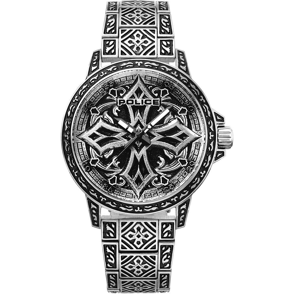 Police Herrenuhr-Set mit Armband Bronxdale PL15530CRS-SET3
