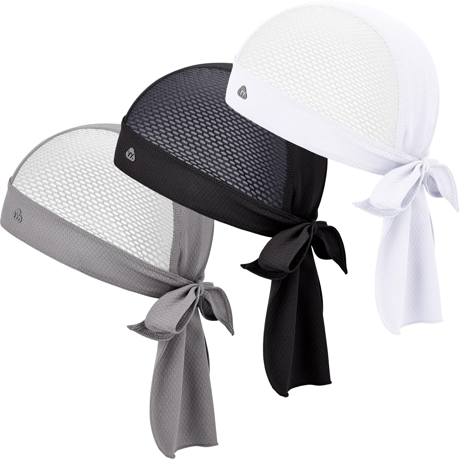YANIKY Sport Bandana mit verlängertem​ Nackenschutz,Kopftuch Herren Damen Atmungsaktives Mehrfachpack als Unterziehhaube,Durag für Outdoor Laufen Arbeit