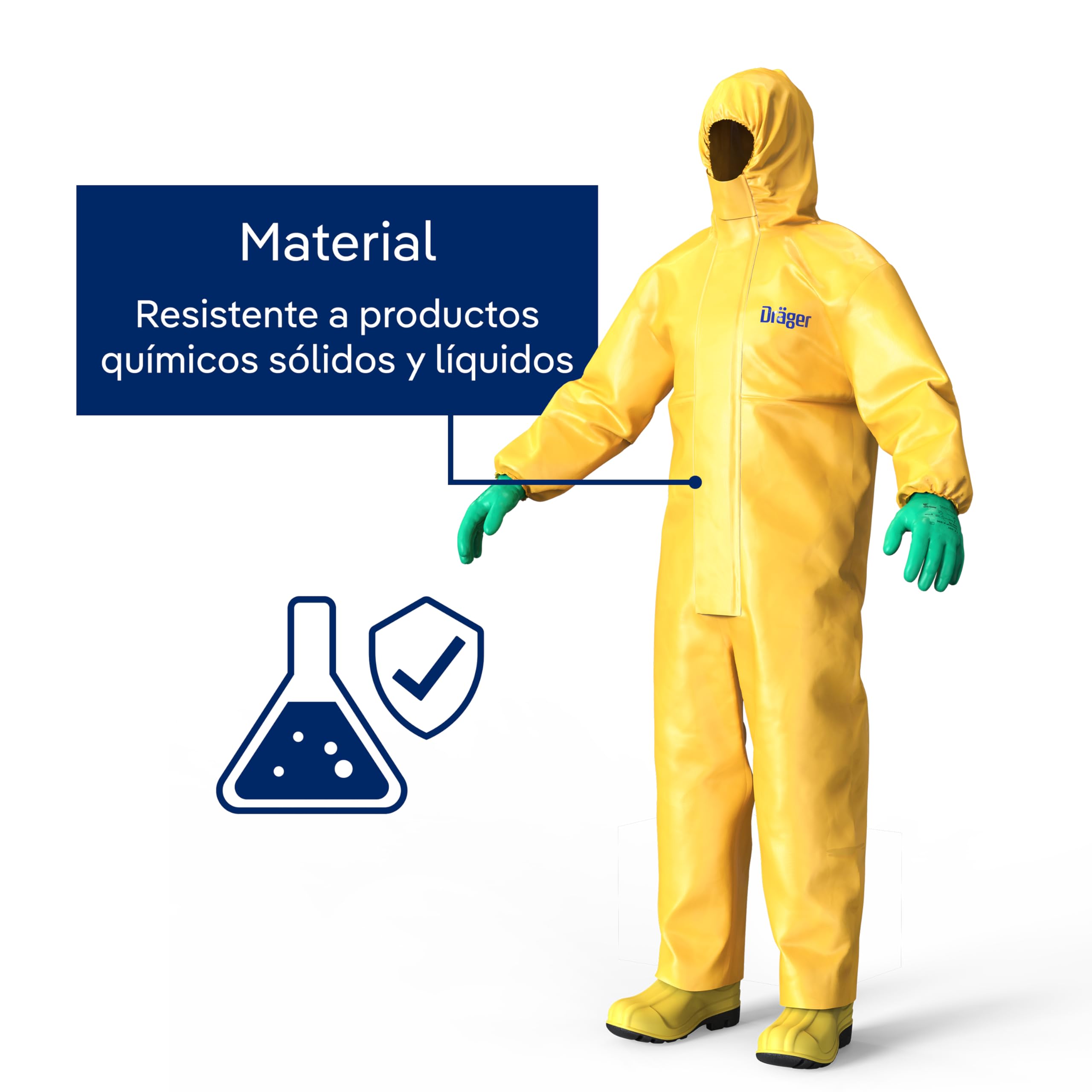 Dräger SPC 4400 CPM Mono Amarillo de Seguridad y protección Laboral | Uso con respiradores y mascarillas | Industria de residuos desechos y Agua
