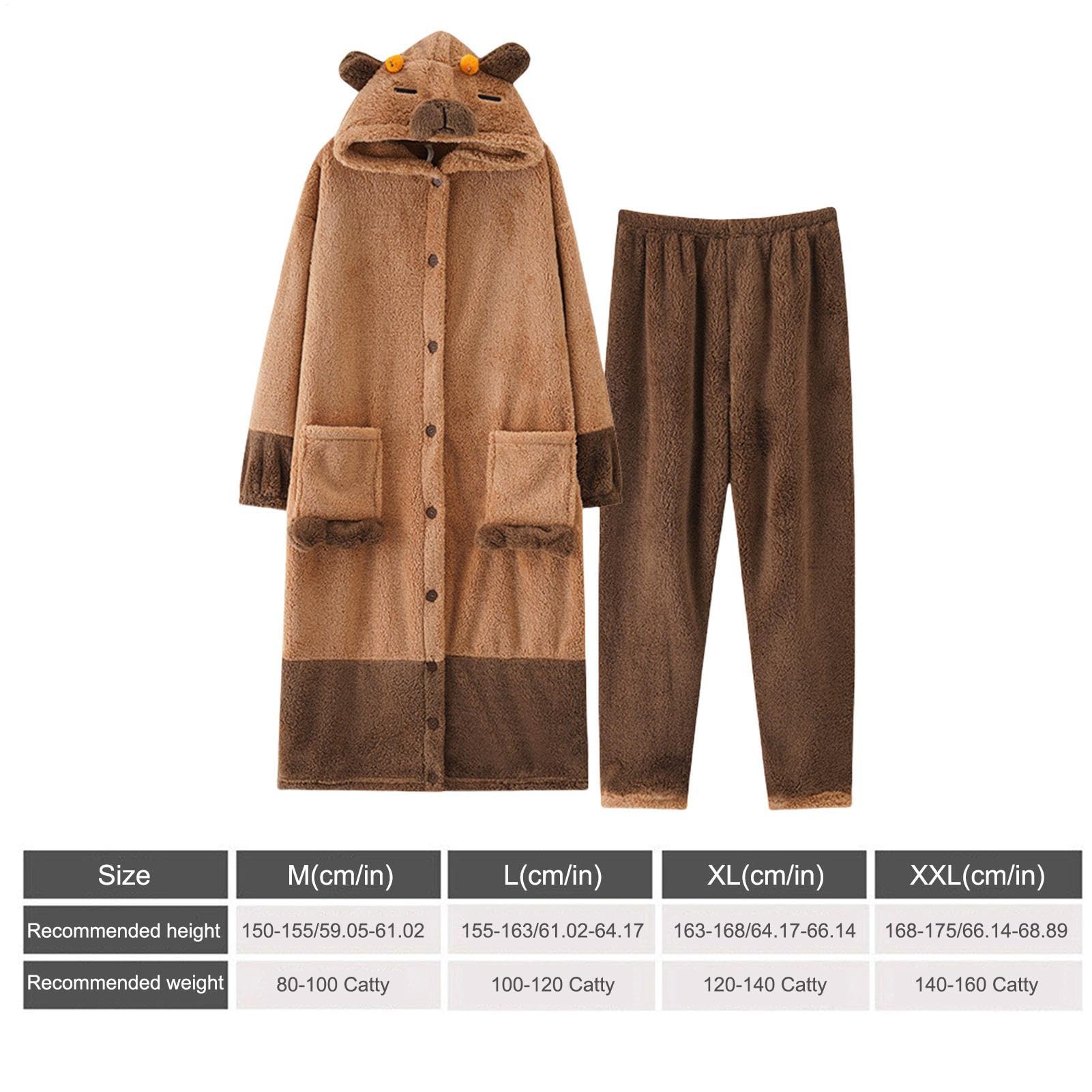 Pijama Capybara de una sola pieza, disfraz de Capibara para adultos, pijama suave de Capibara, pijama de animales para niños y cosplay
