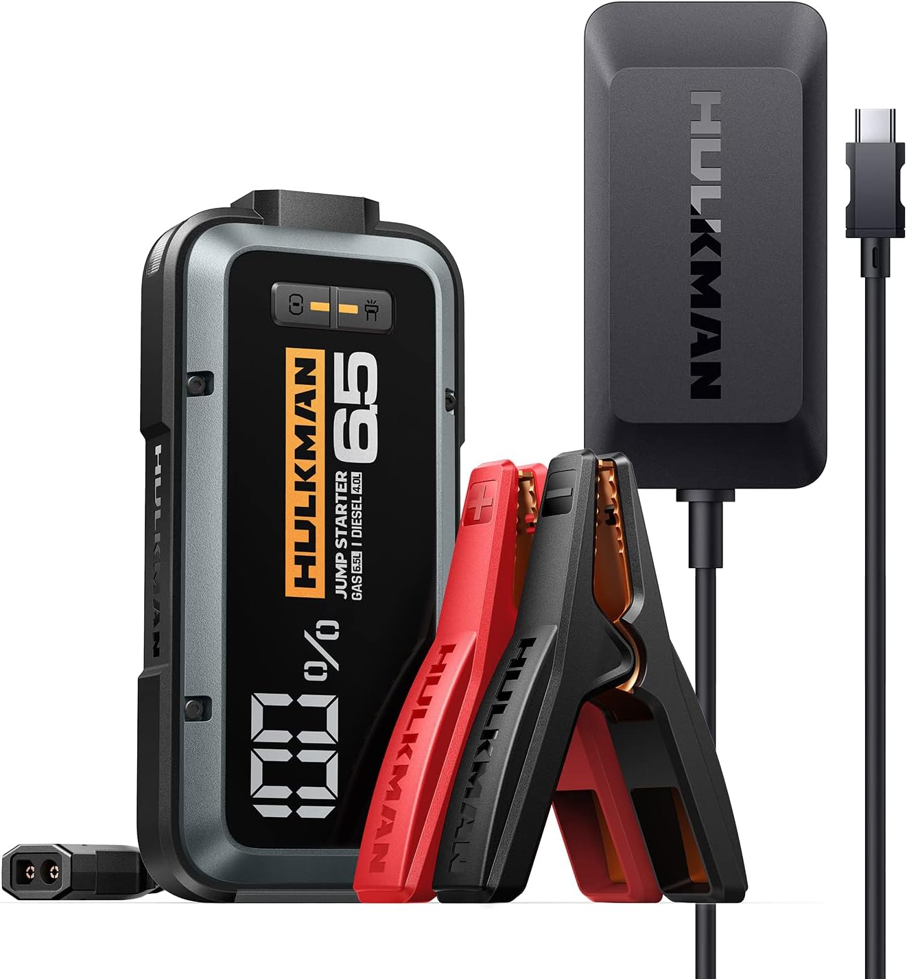 HULKMAN Alpha65 Smart Portable Jump Starter with 65W Wall