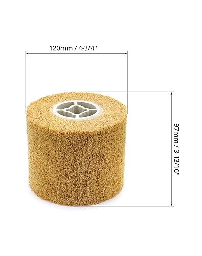 Miniatura 6 de QWORK Ruedas abrasivas de grano 120 no tejidas para pulido de alambre de pulido de alambre, paquete de 2 fuertes fuerzas de corte para un acabado
