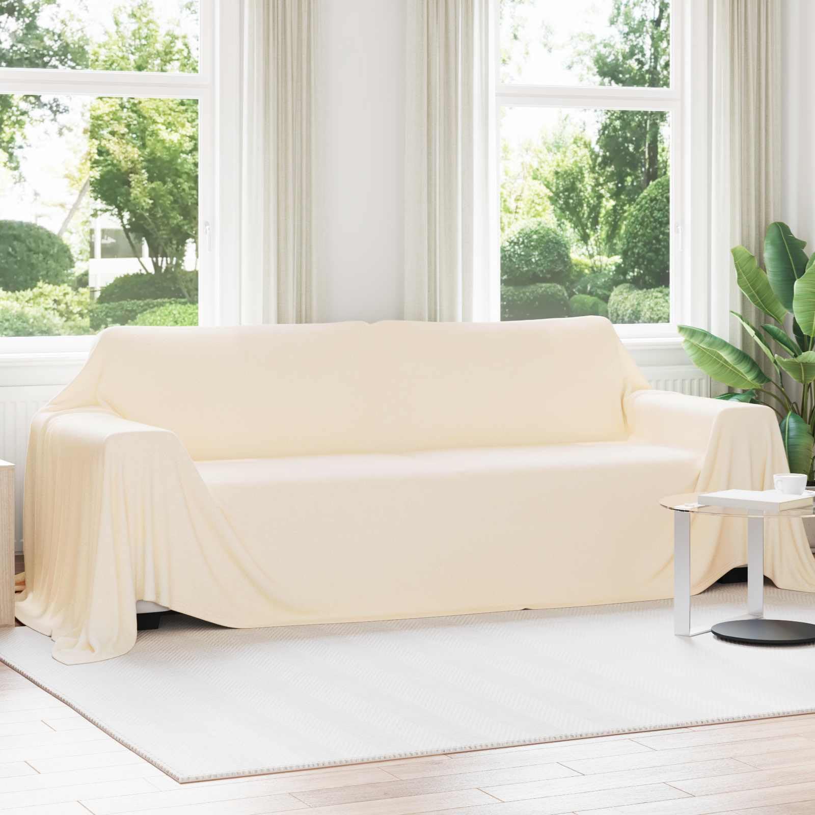 Générique Coperte in pile, 6 pezzi, crema, 350 x 270 cm | Morbido e leggero, facile manutenzione, uso tutto l'anno, versatile per soggiorno o camera da letto