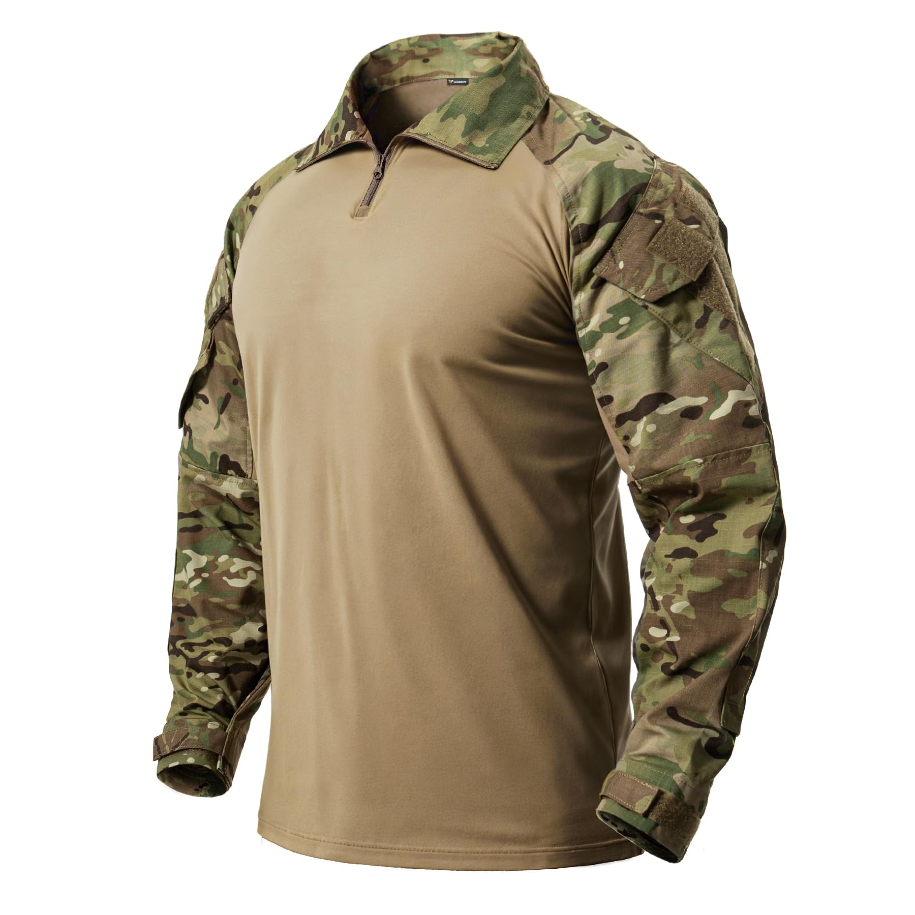 IDOGEAR Men G3 Combat Shirt with Elbow Pads Rapid Assault Long Sleeve Shirt Tactical Military Airsoft Clothing