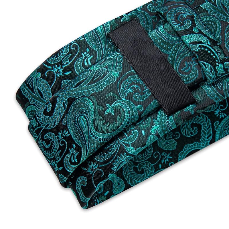 Corbata para hombre Paisley de seda 150 cm miniatura 4