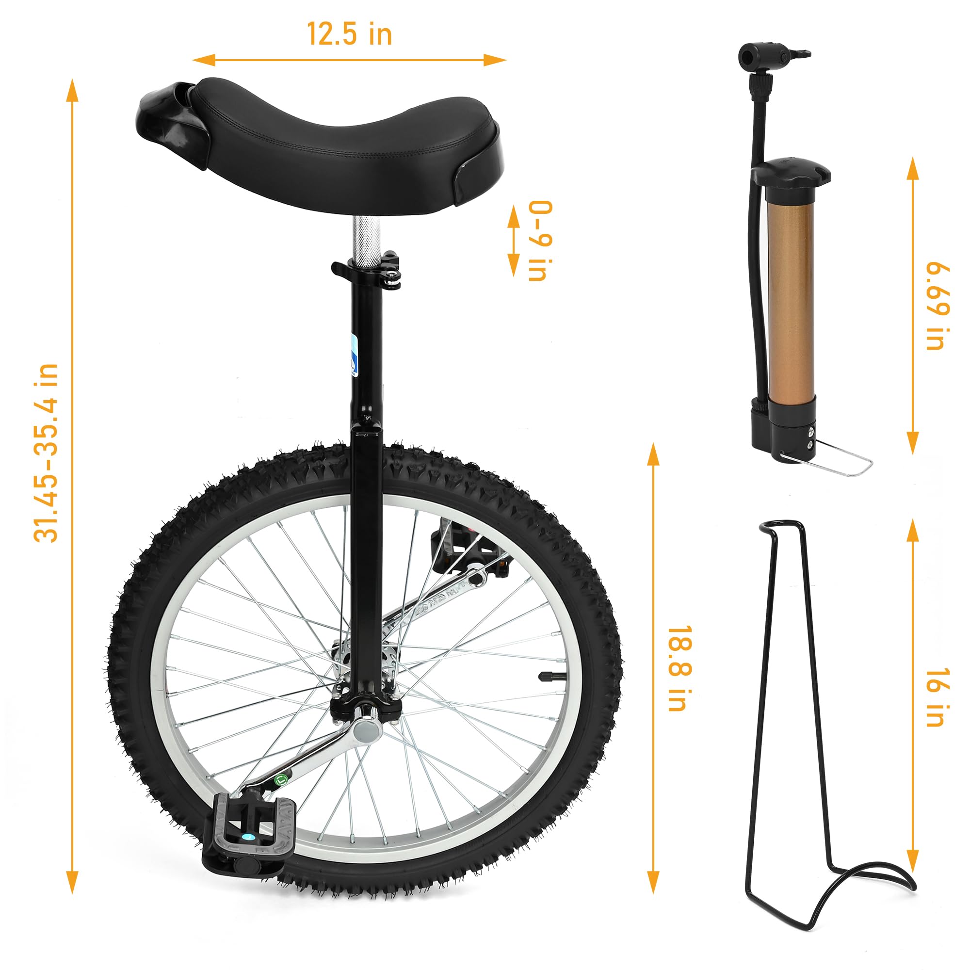一輪車 ２０インチ Amazon | Nisorpa 20インチ 一輪車 クラシック ブラック 1輪
