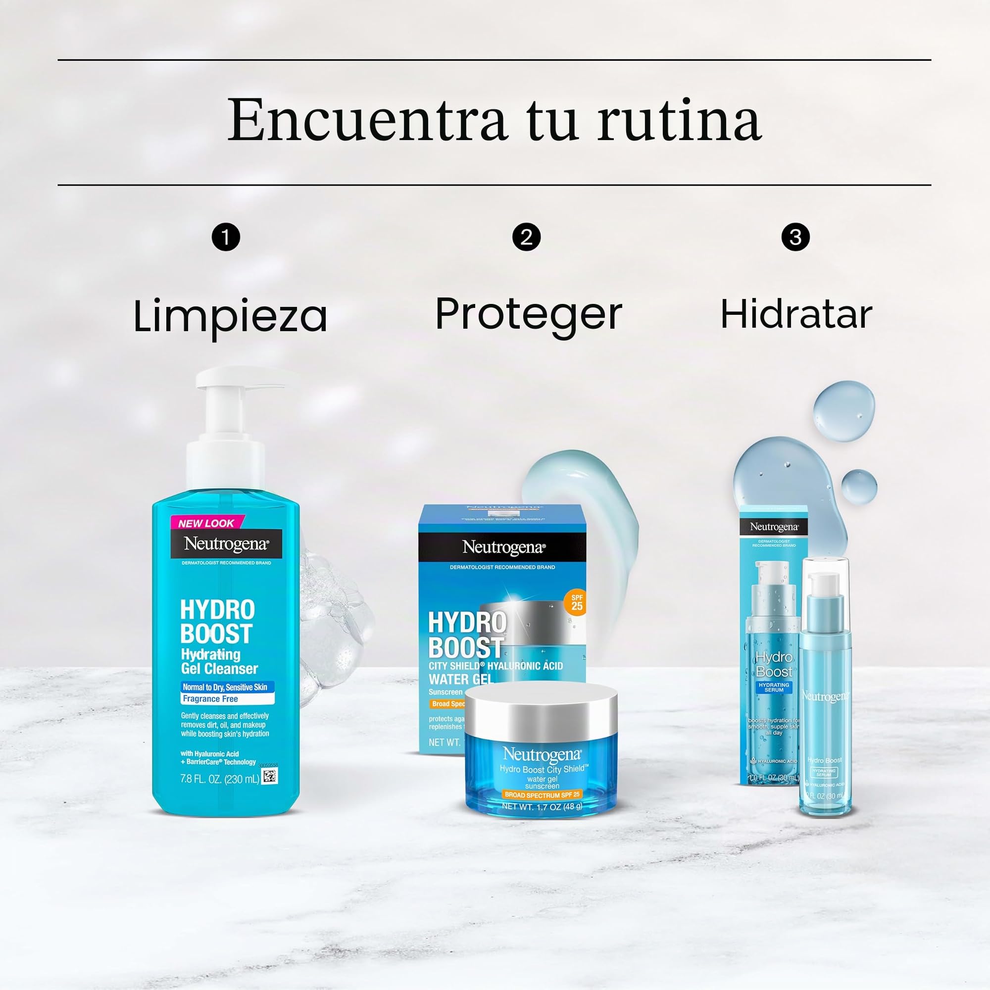 Neutrogena Hydro Boost City Shield Water Gel with Hydrating Hyaluronic Acid, Antioxidants, and Broad Spectrum SPF 25 Sunscreen, Oil-Free, Alcohol-Free, Non-Comedogenic, 1.7 oz