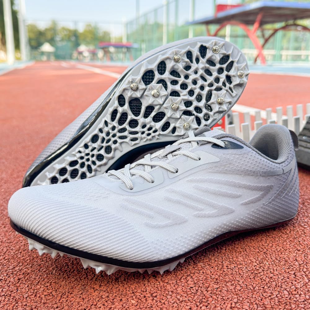 Track and Fields Sneakers Mens Womens Track Running Shoes Athletes Sprinter Racing Shoes Spikes Track Shoes for Students Boys Girls