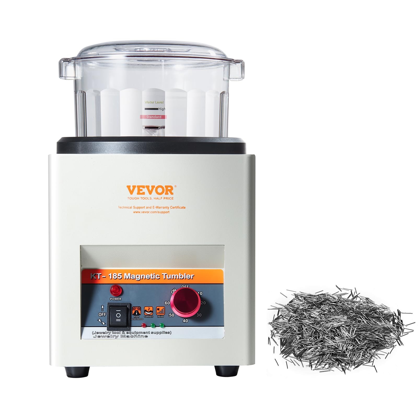 VEVOR Magnetische Schmuckpoliermaschine 800g Rotation Schmuckpoliermaschine Professionelle Rotation Trommelpoliermaschine mit Bidirektionale Rotation 2000 U/min für Schmuck