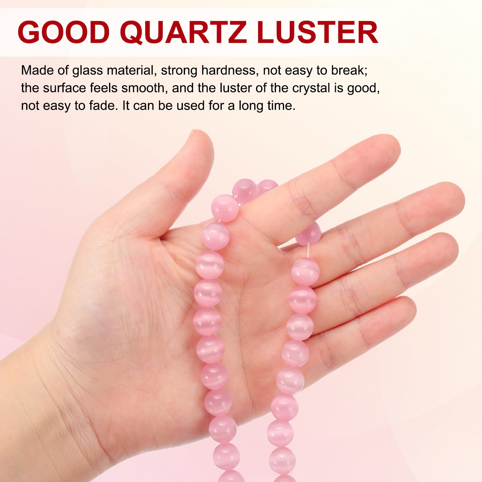 PATIKIL 10 mm Natural Clear Quartz Loose Beads - Image 3
