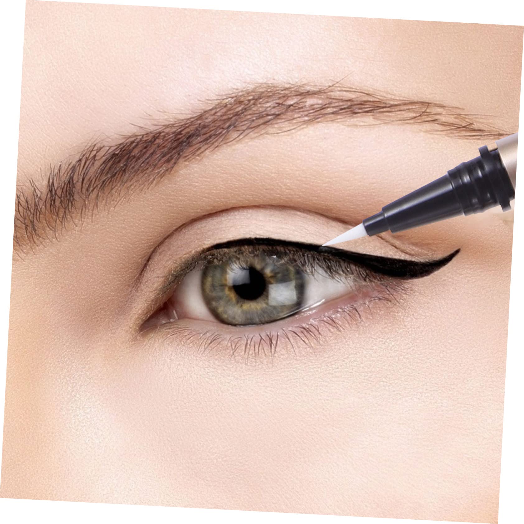 Baluue 5 Stück 1ml Nachfüllbare Eyeliner Behälter aus Kunststoff in Gold für Flüssigen Eyeliner Mattes Design Geeignet für Kosmetikgeschäfte und Märkte