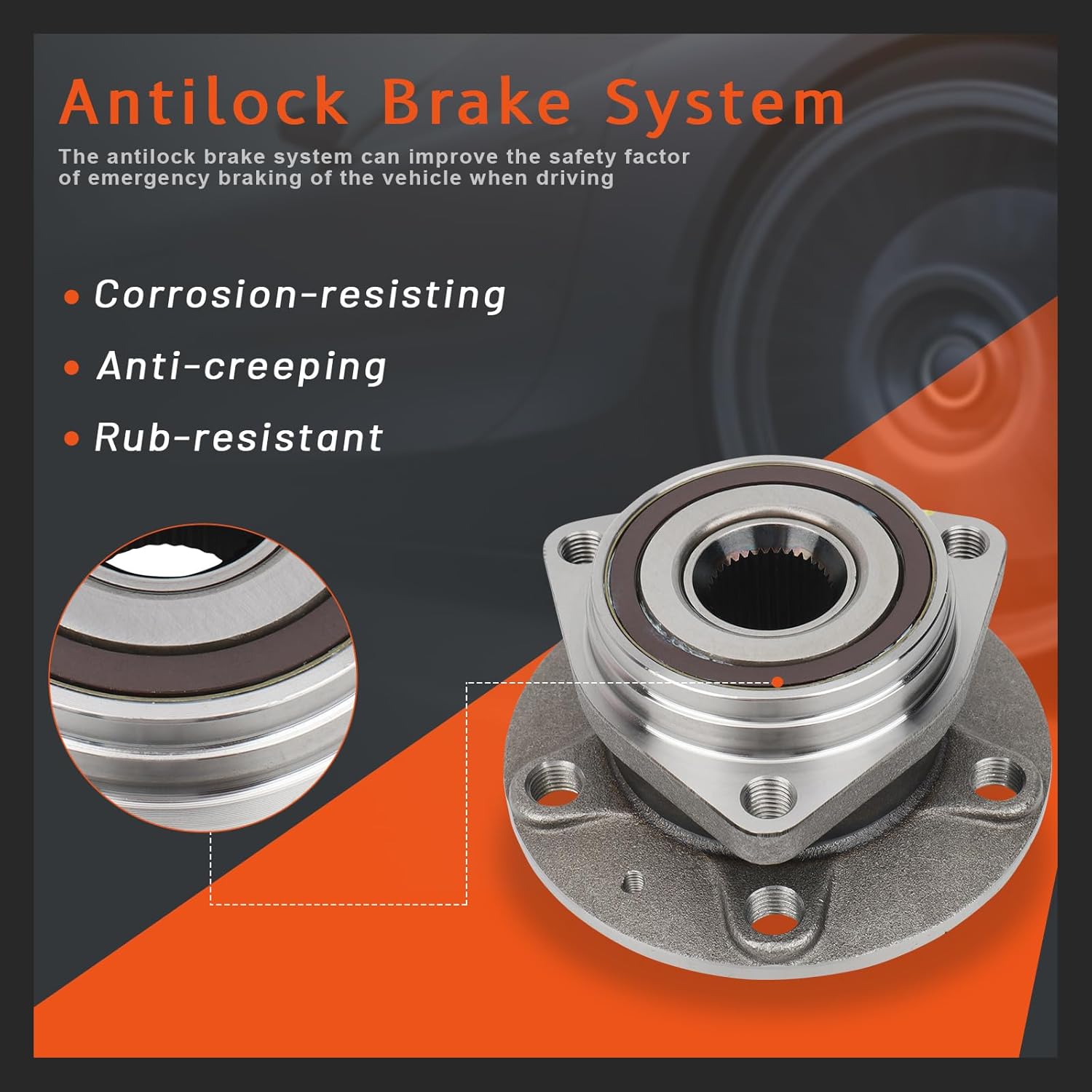 DRIVESTAR 513379x2 Front & Rear Wheel Hub and Bearing Assembly for Audi A3/A3 Quattro/Q3/RS3/S3/TT & TTS & TT RS Quattro, for VW Arteon/Jetta/Golf/Golf Alltrack/Golf R/Golf SportWagen/GTI/Taos/Tiguan