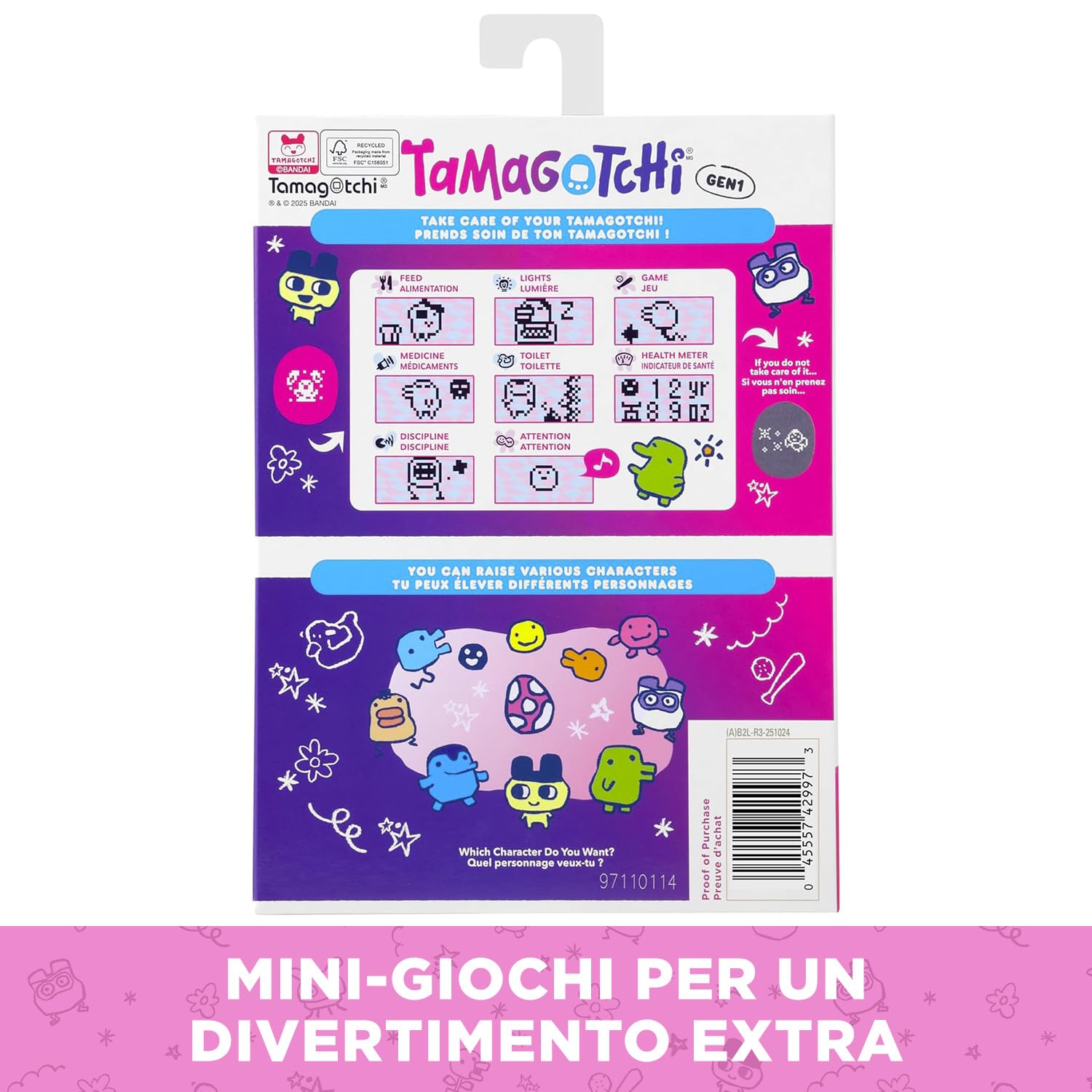 Tamagotchi original – Bandai – Tama Café – Animaletto Virtuale Elettronico con Schermo LCD – Gioco Interattivo in italiano con Mini‑Giochi – Tema Caffè – Giocattolo per Bambini 8+ – 42997
