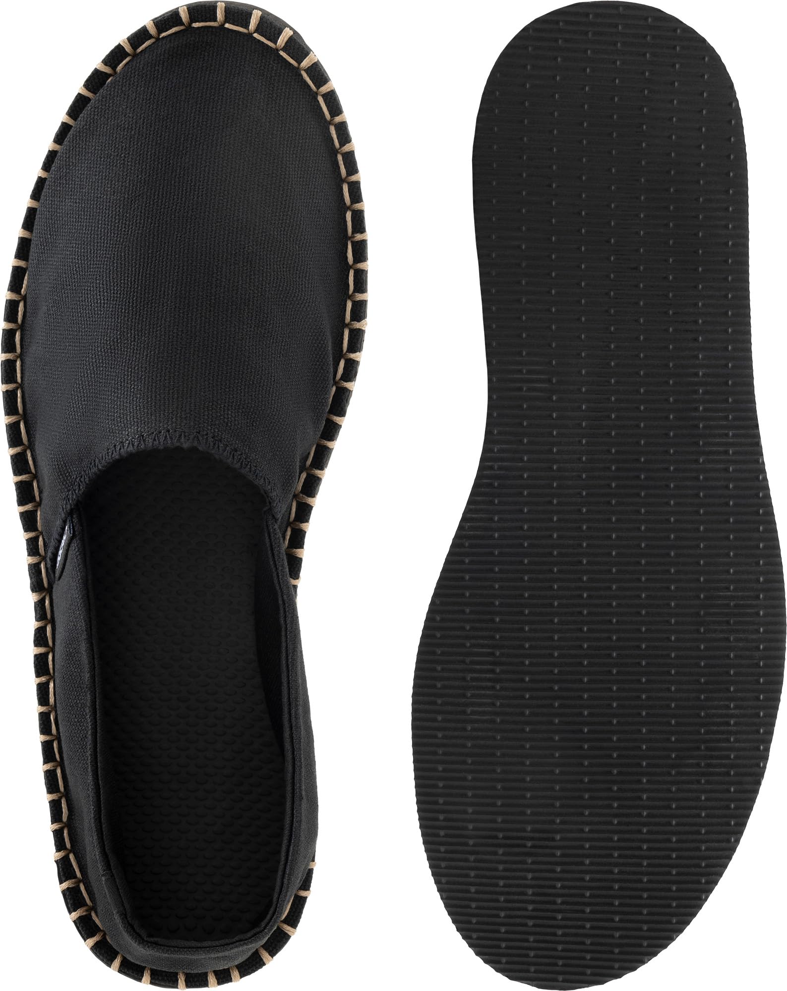 CRESSI desde 1946 - Alpargatas Girona - Zapatos Unisex Cómodos y Elegantes, Multiusos, Ideales para el Verano, con Parte Superior de Lona Técnica y Suela de Goma EVA - Negro - 44 EU