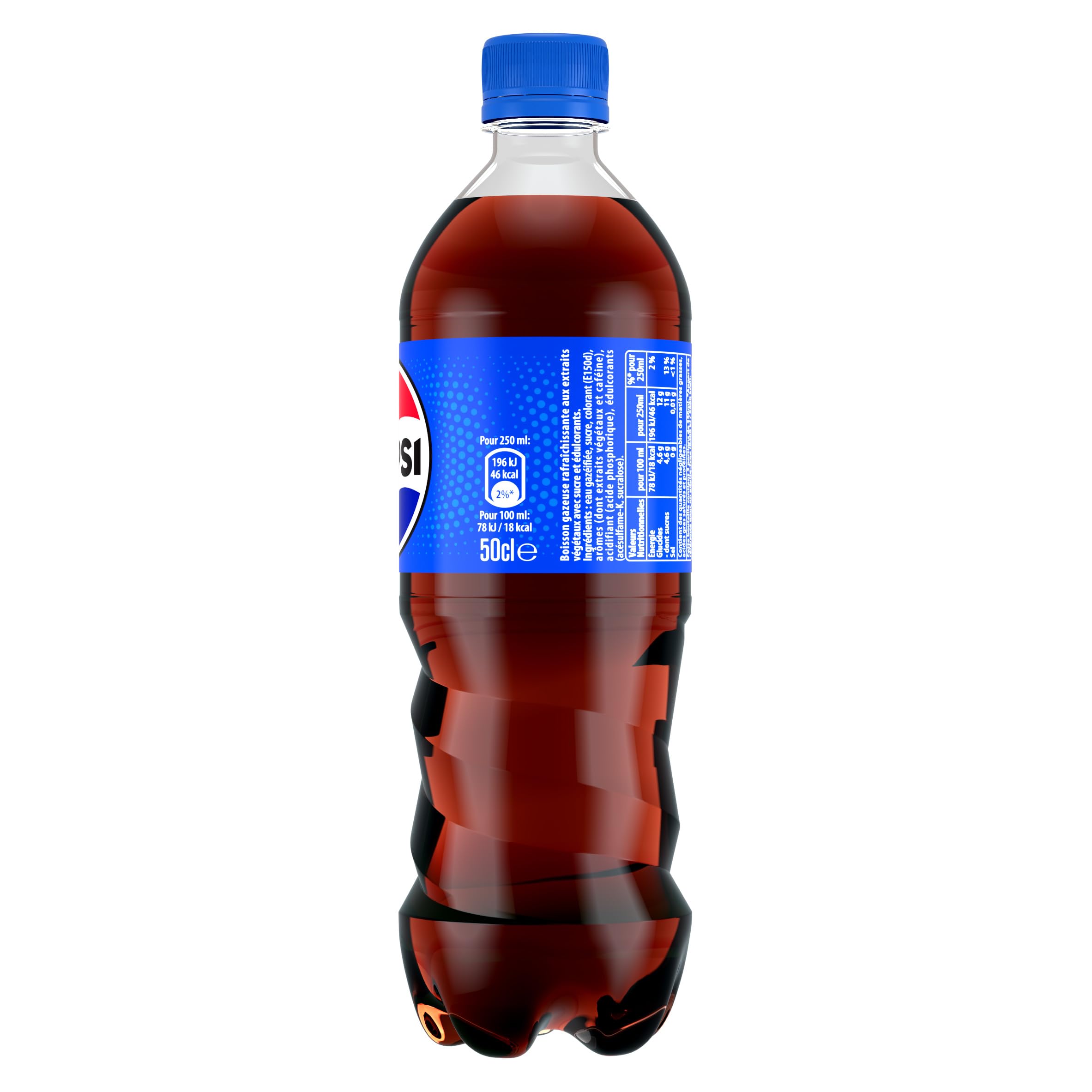 PEPSI Soda au Cola Classique - Lot de 12x50cl