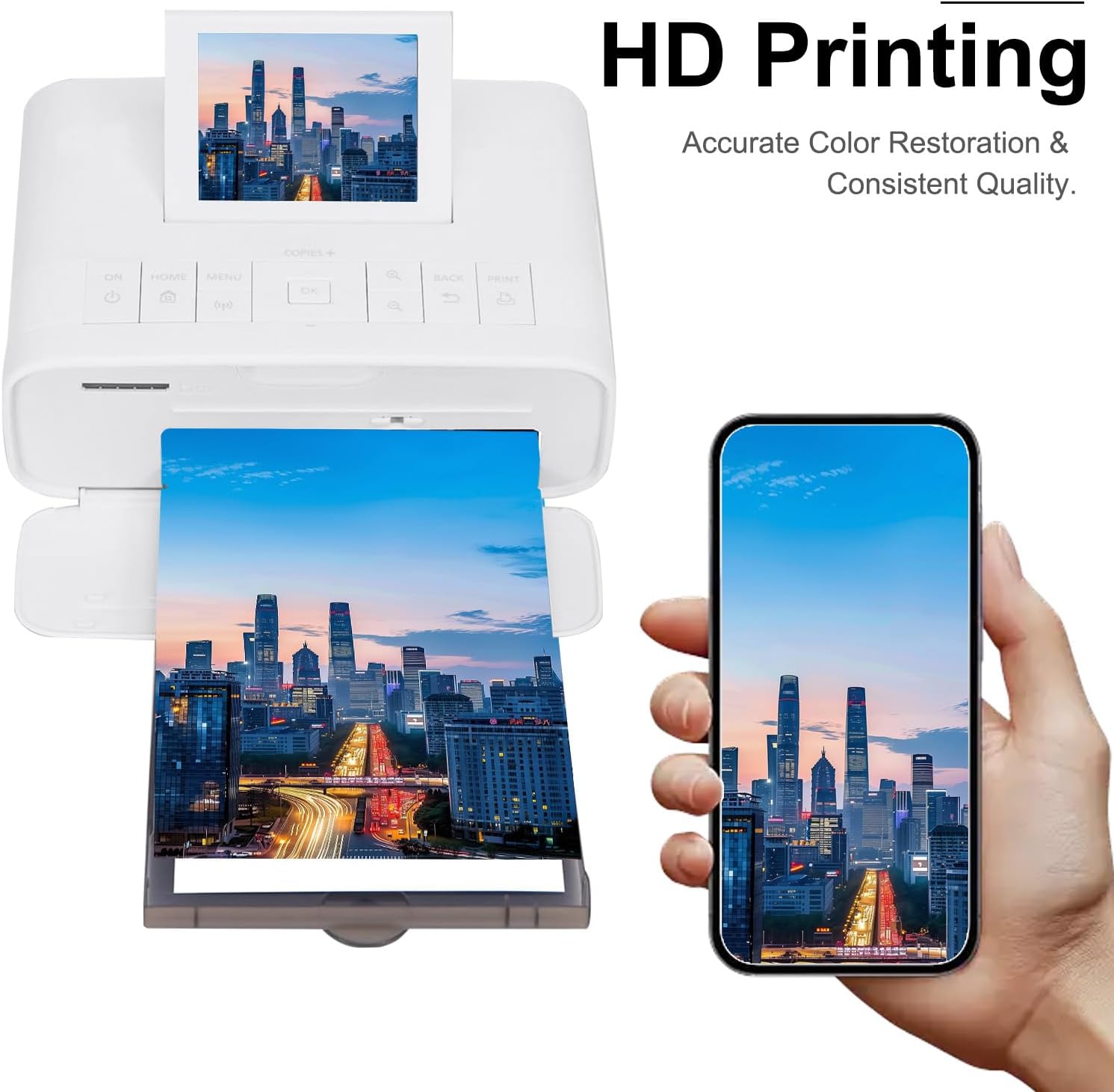 Compatible with Canon Selphy CP910/CP820/CP1200/CP1300/CP1500 Photo Printer；KP108/RP108 - Cartridge Refill & Photo Paper Set,Dye Sublimation,Vibrant and Vivid Colors(3 Ink /108 Sheets 4 x 6 Paper)