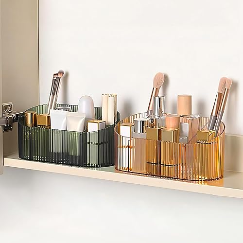 Miniatura 2 de DASITON Soporte para brochas de maquillaje de gran capacidad, soporte para brochas de maquillaje de 5 ranuras, soporte para brochas de maquillaje a