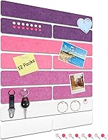 Vista 1 de 12 tiras de fieltro para tablón de anuncios para decoración de pared de oficina, hogar, tablero de corcho autoadhesivo, juego de tableros