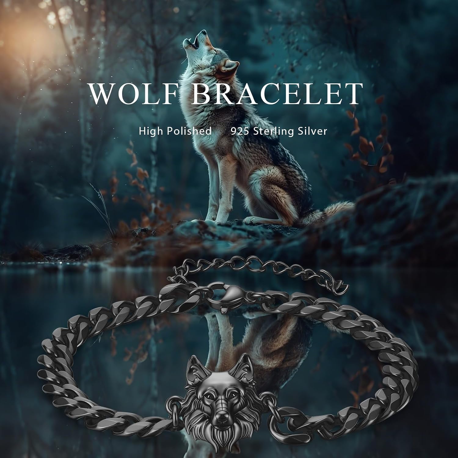 Animal Bracelet for Women 925 Sterling Silver Koala/Lion/Wolf Bracelet Animal Jewelry Gifts for Women Wife Daughter