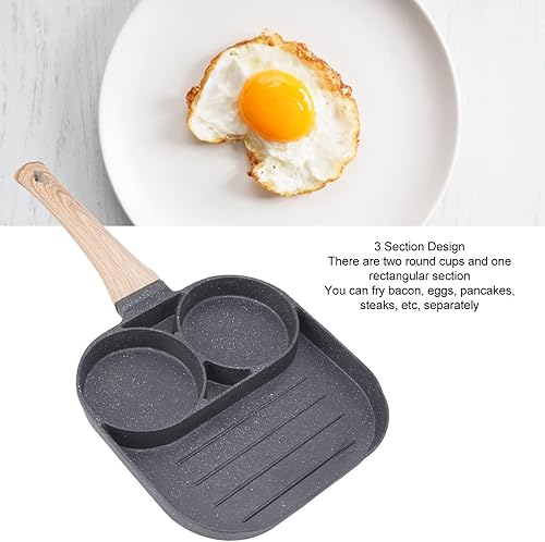 Miniatura 2 de Sartén para huevos antiadherente, sartén de aluminio para tortillas, 2 tazas, sartén para panqueques, sartén para desayuno, panqueques y sándwich