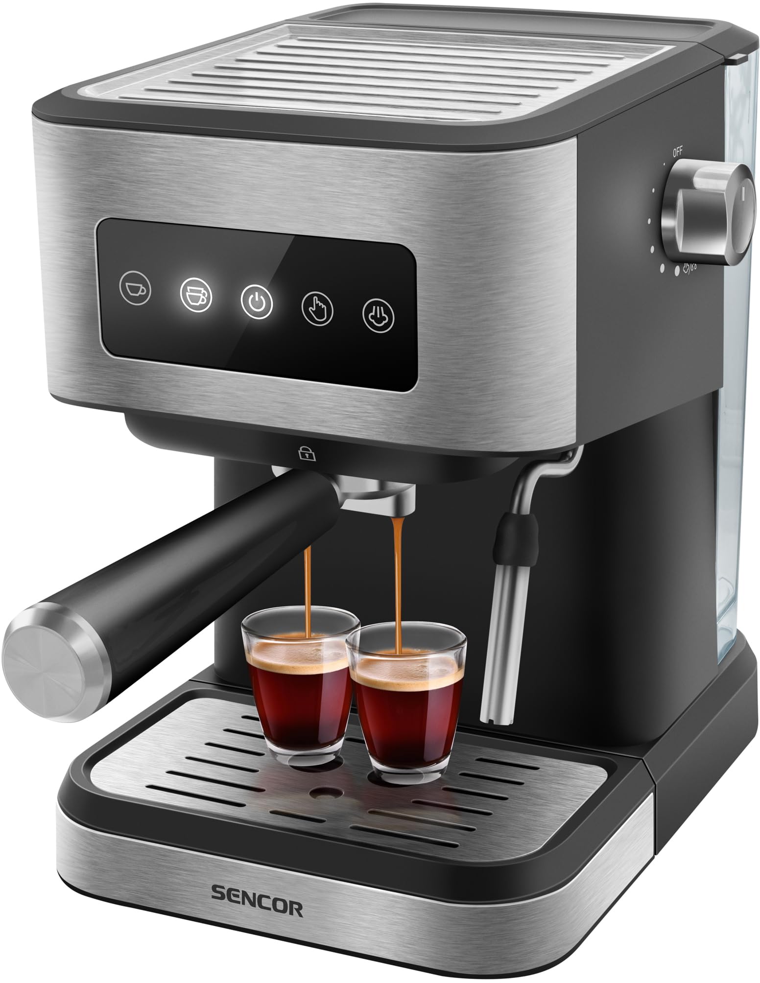 Machine expresso 20 bars SENCOR à grand réservoir et écran tactile OneTouch