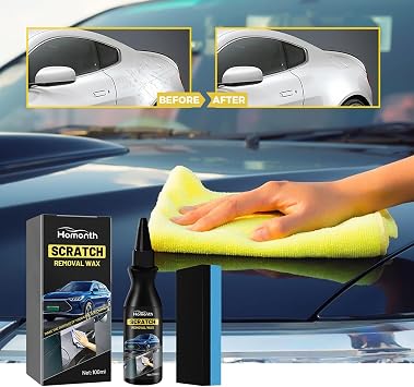 2PCS Car Scratch Repair Paste, Scratch Removal Wax, 2025 New Car Paint Scratch Repair Polishing Wax, Premium Scratch Remover Kit with Sponge for Vehicles for Deep Scratches