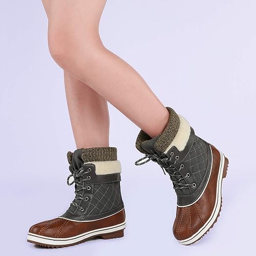 Vista 7 de DREAM PAIRS Botas de nieve de invierno para mujer