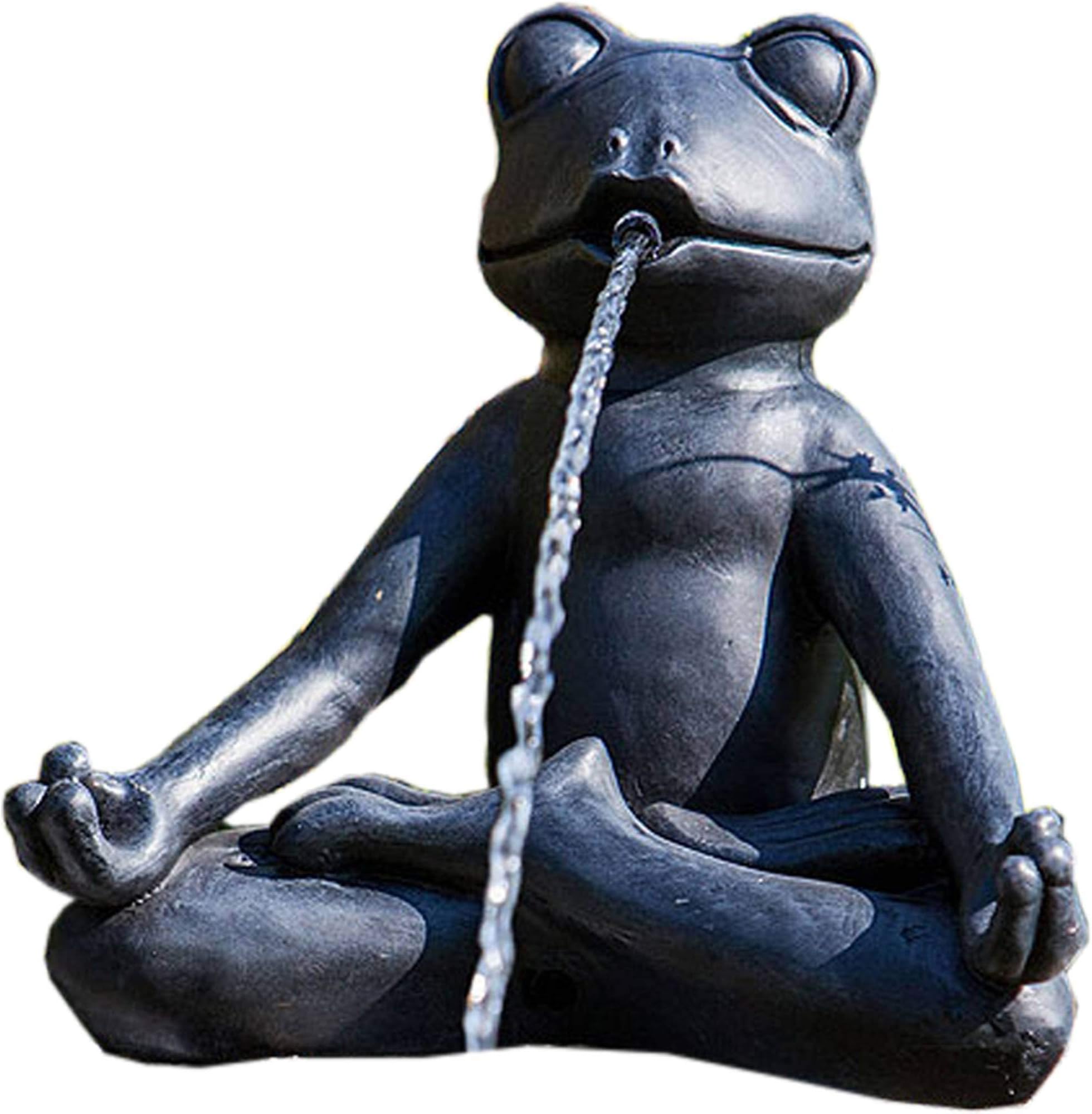 Heissner Yoga Frog Pond Figurine in Tailor's Seat Meditating