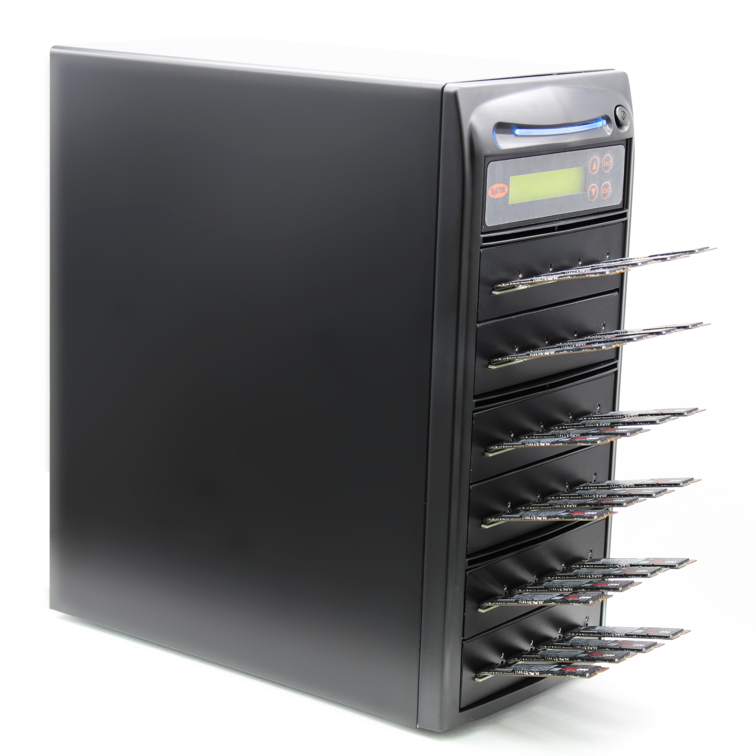 Systor 1 to 23 M.2 SATA &amp; M.2 NVMe Duplicator - 24GB/Min - SYSNVME-NX423