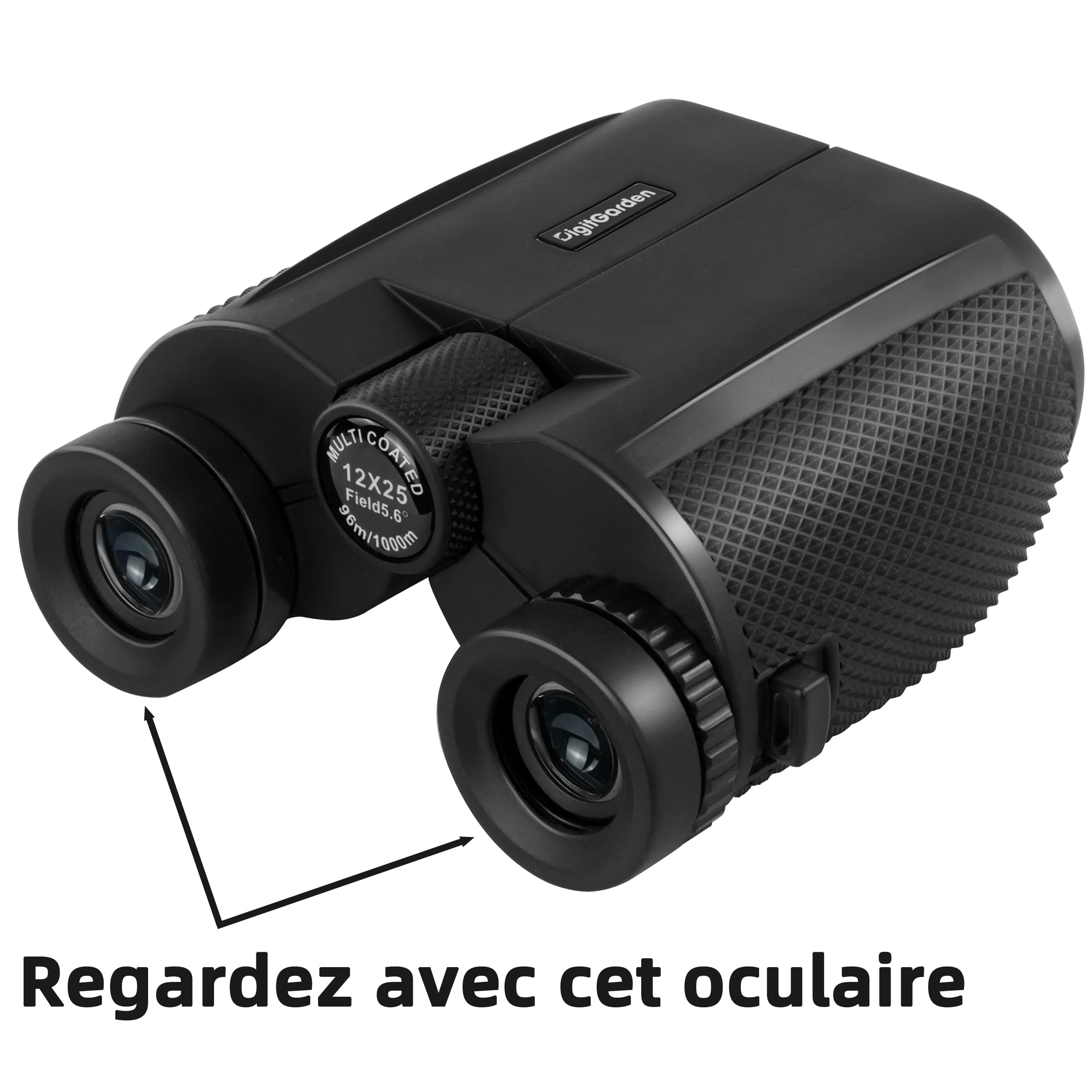 Jumelles 12x25 pour Adultes et Enfants, Compactes et légères, Mini Jumelles Pliables avec Prisme BAK4 et lentilles FMC, Idéales pour l'observation des Oiseaux, Les Concerts, la Chasse