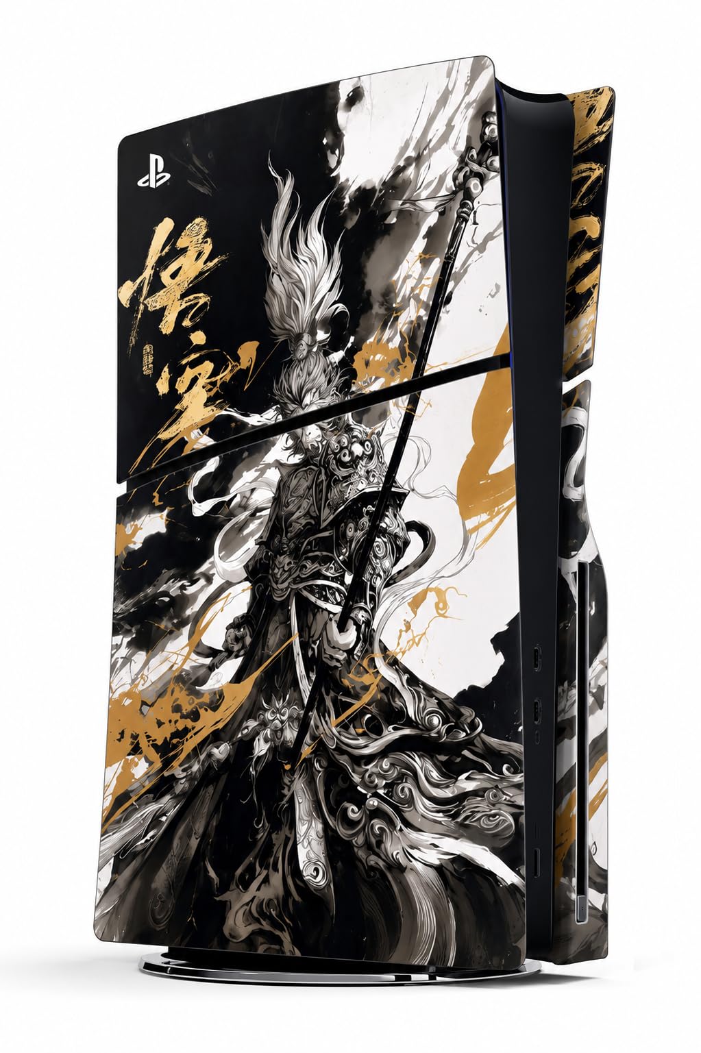 Vinyl Skin for PS5 Slim Disc Edition, Black Myth Wukong Edition, Anti-Scratch, Waterproof, Bubble Free, Self-Adhesive Protective-image-49